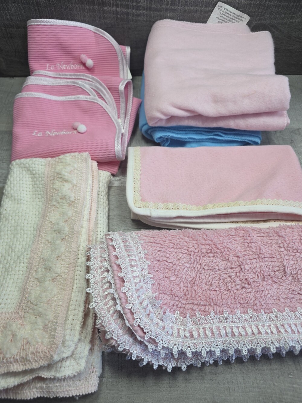 Pink La Newborn Berenguer Boutique Baby Doll Blanket LOT Of 7 Bin 137
